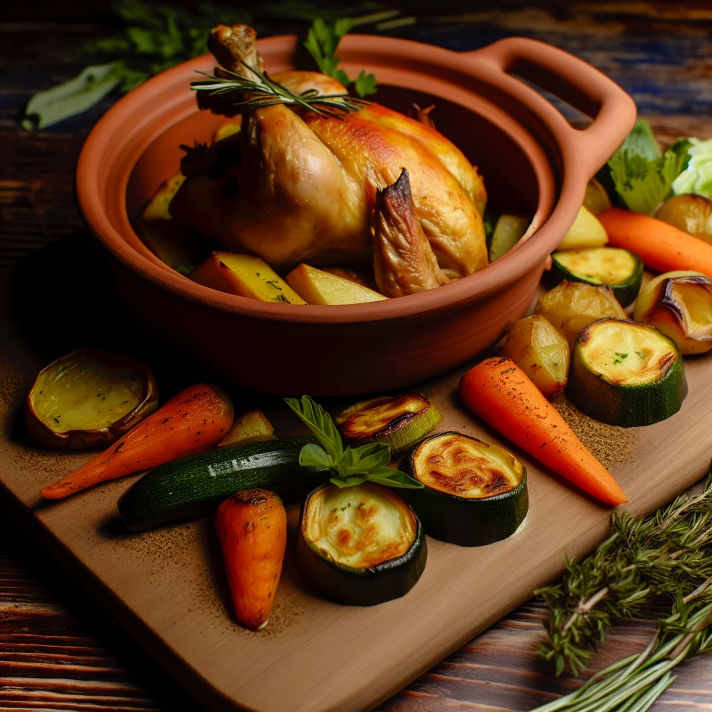 Cocotte de Poulet aux Légumes Rôtis