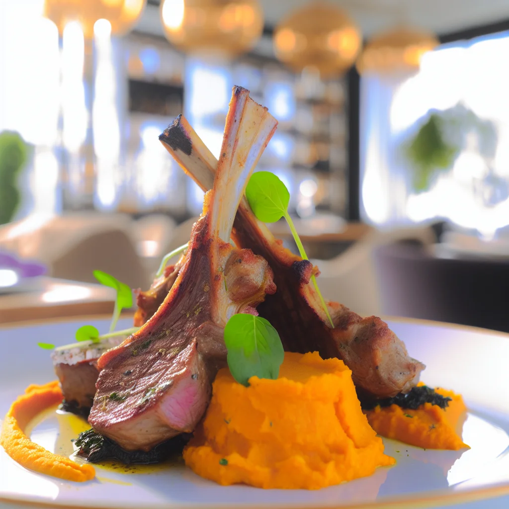 Côtelettes d'Agneau aux Herbes et Purée de Patates Douces