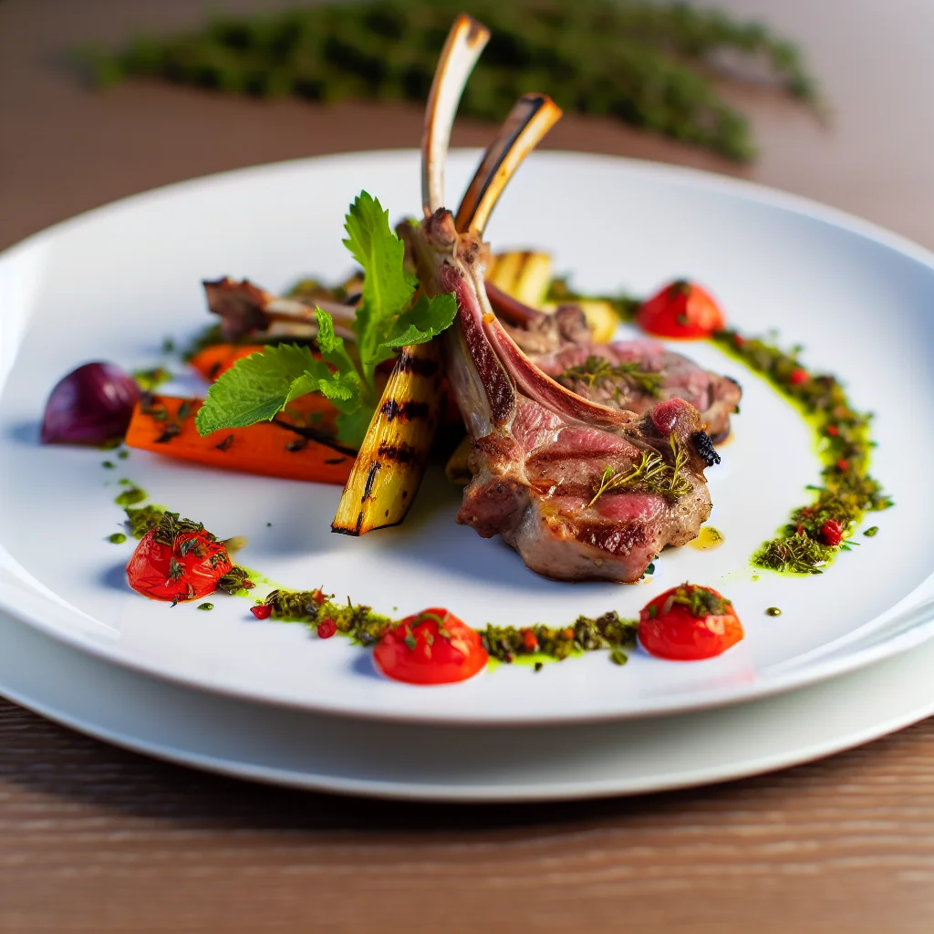 Côtelettes d'agneau marinées au miel et aux herbes