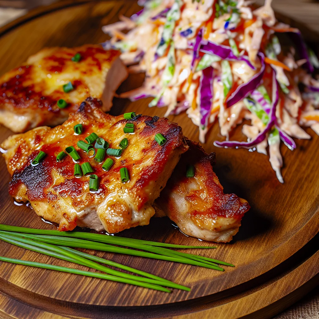 Côtes de porc BBQ épicées avec marinade au miel et à la moutarde