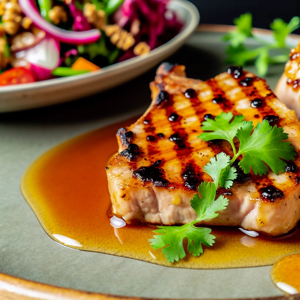 Côtes de porc marinade au miel et épices