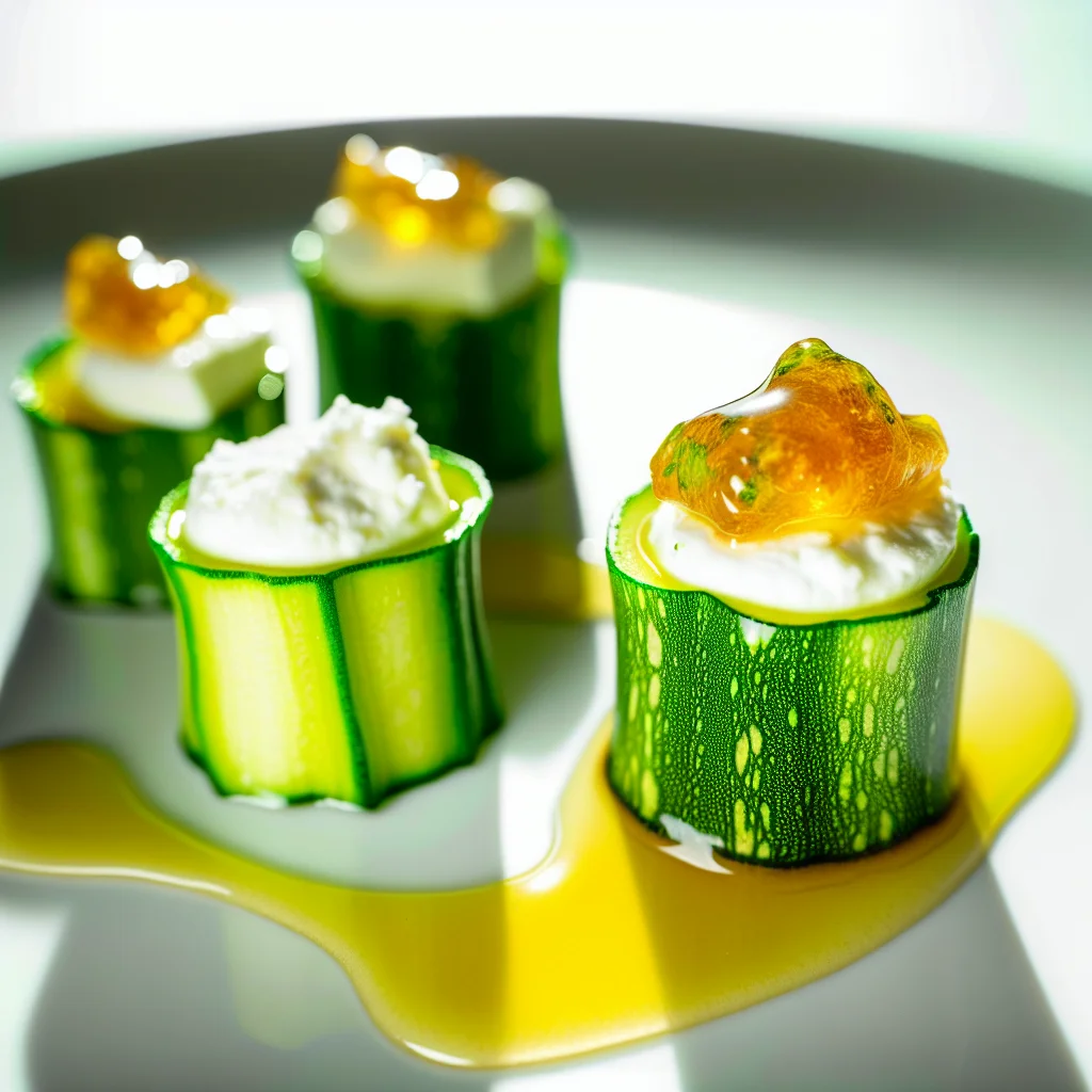 Coupelles de courgettes au chèvre et miel
