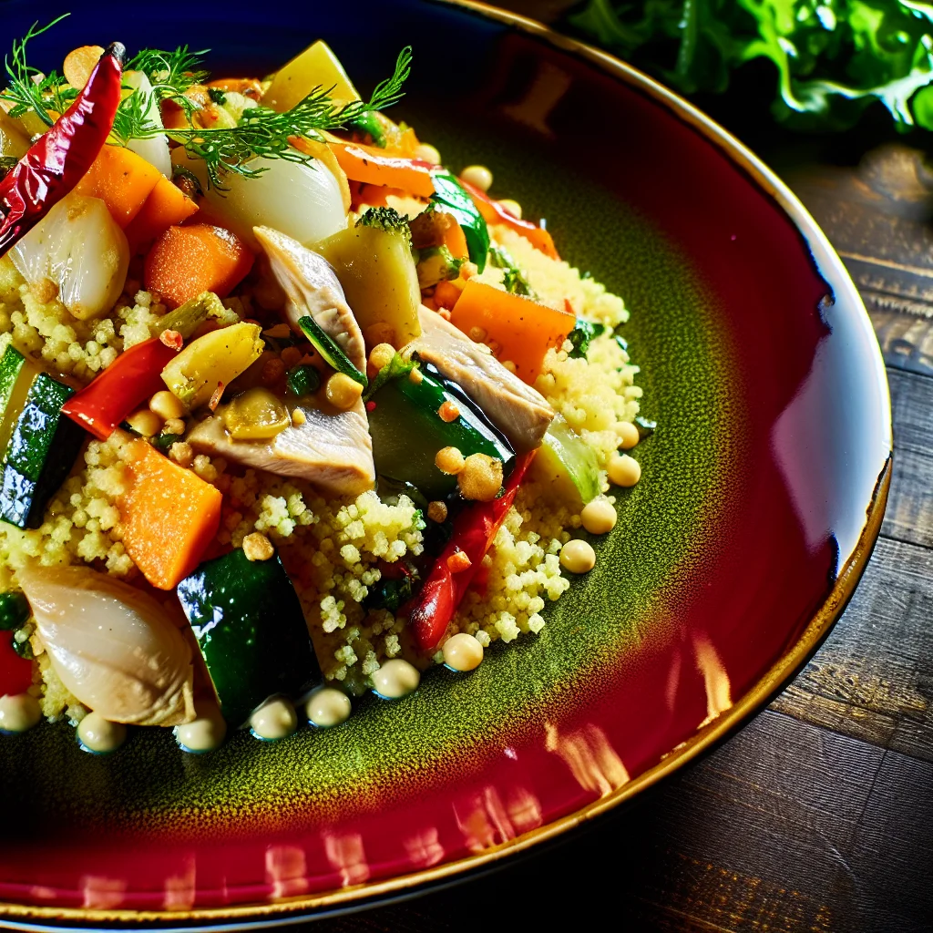 Couscous aux légumes et poulet parfumé