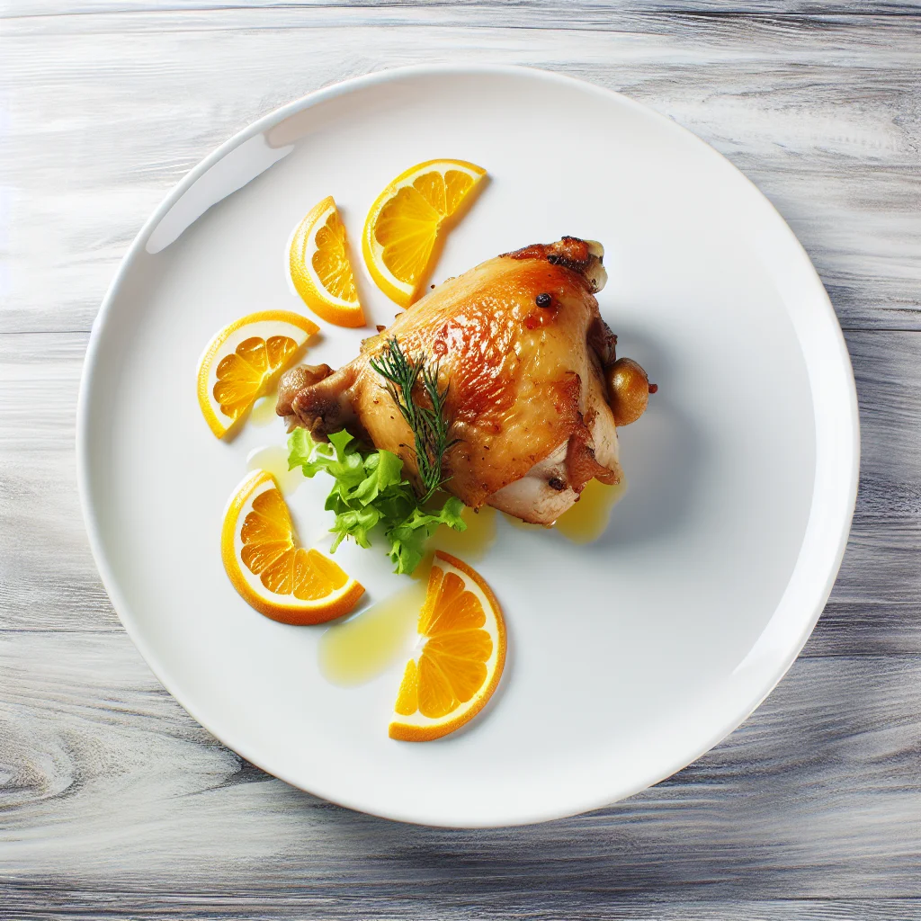 Cuisse de poulet rôtie aux agrumes et herbes provençales