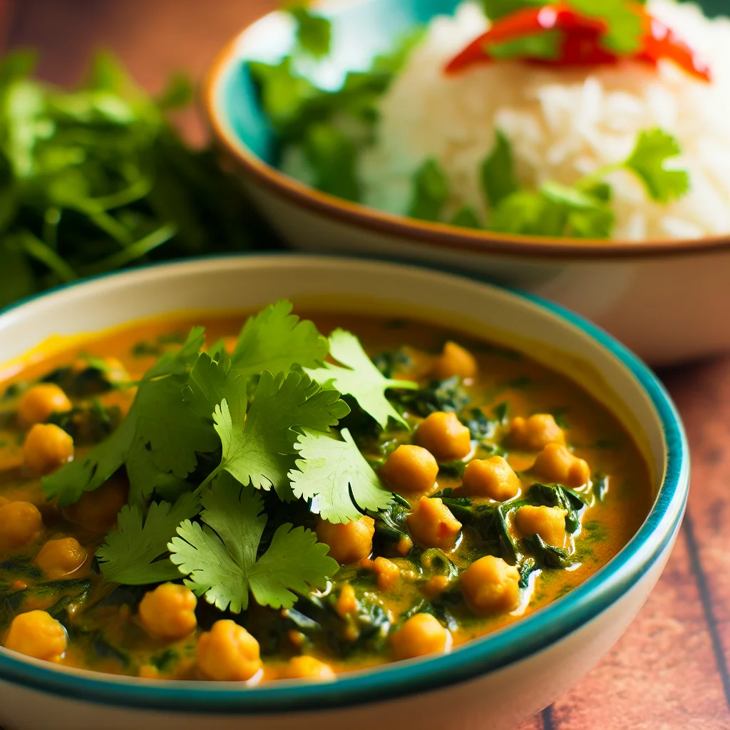 Curry de Pois Chiches aux Épinards et Coco