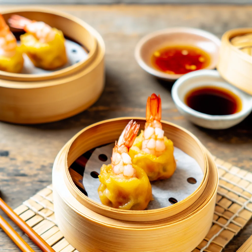 Dim Sum de crevettes Croustillant et Savoureux