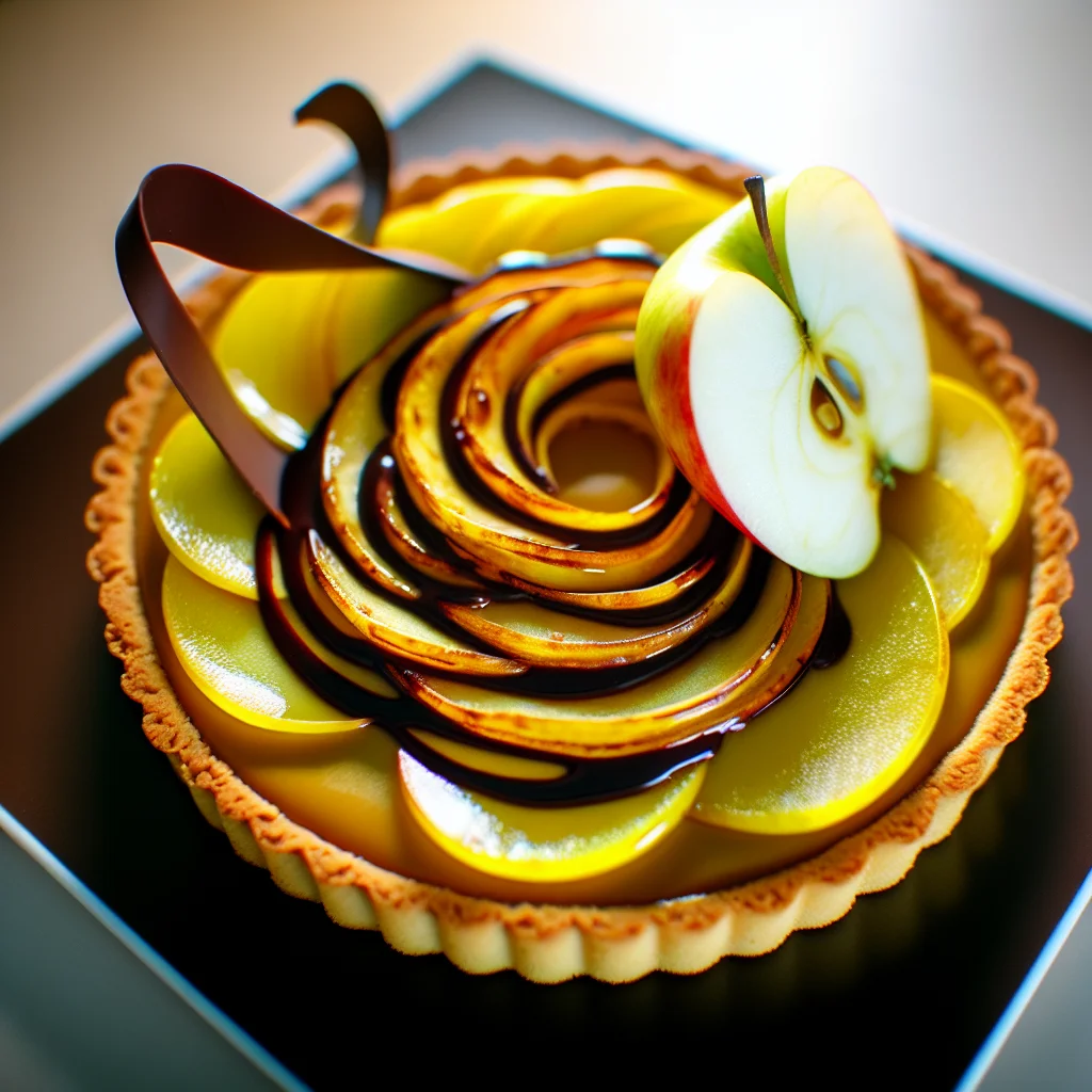 Douceur D'or - Tarte aux pommes caramel et chocolat