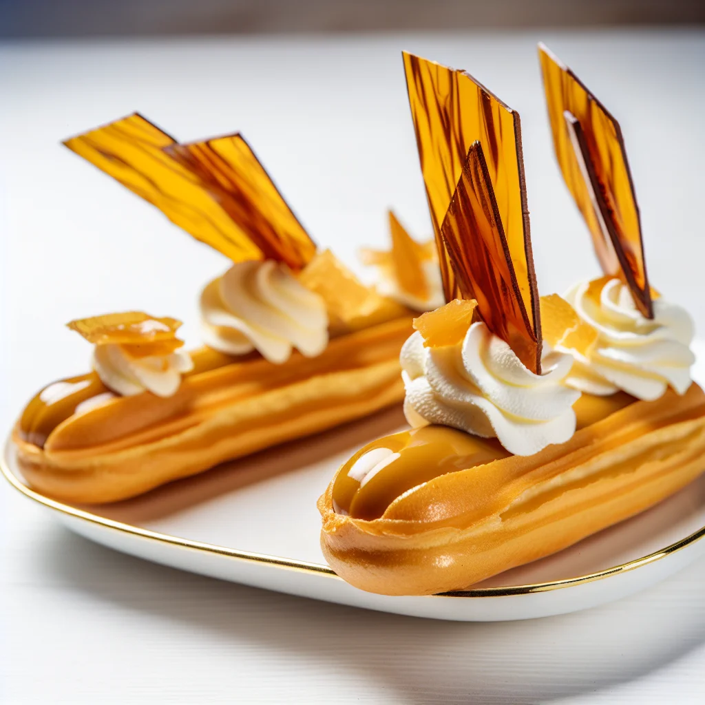 Éclair au Caramel Beurre Salé et Chantilly Vanillée