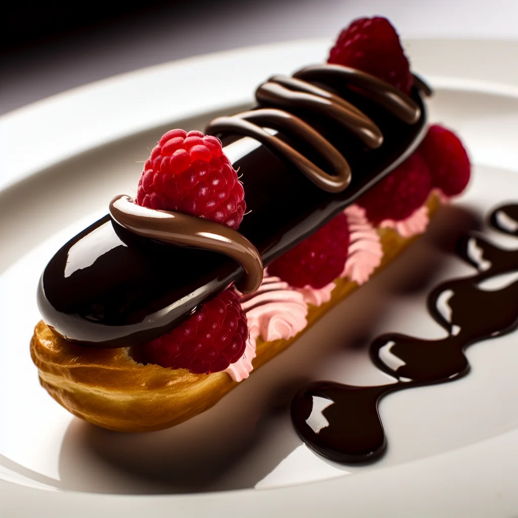 Éclair au Chocolat Noir et Framboises