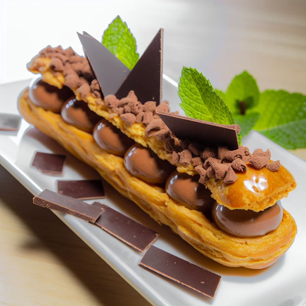 Éclair au Chocolat Praliné et Crème de Marrons