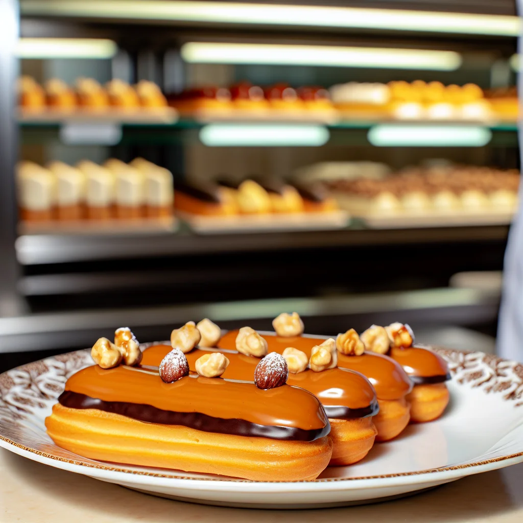 Éclair au praliné et à la crème de mascarpone