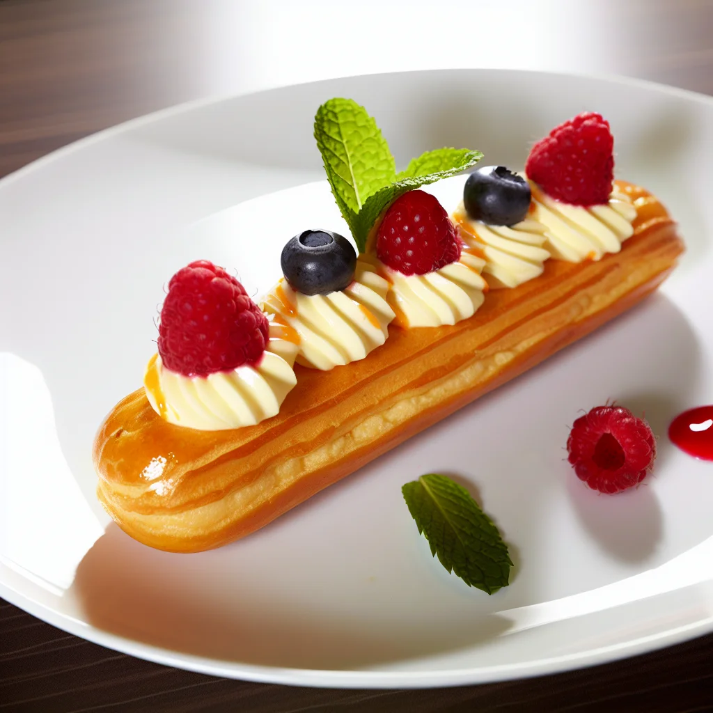 Éclair aux Fruits Rouges et Crème Légère