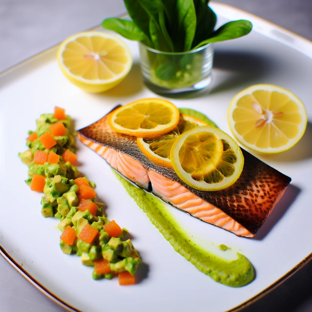 Festin de Saumon aux Agrumes et Salsa d'Avocat