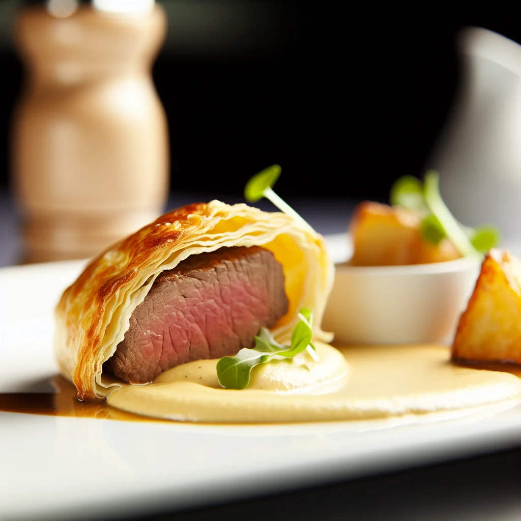 Filet de bœuf en croûte aux champignons et foie gras