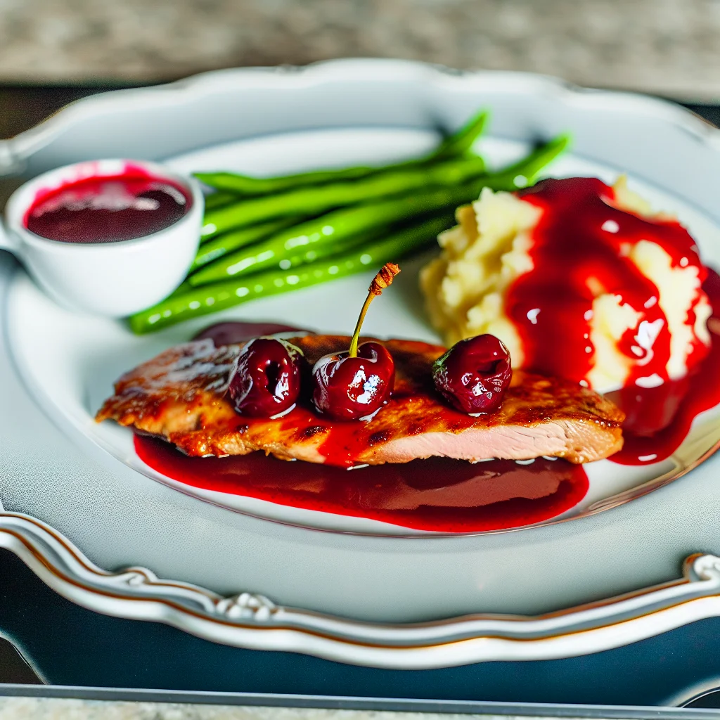 Filet de canard aux cerises et réduction balsamique