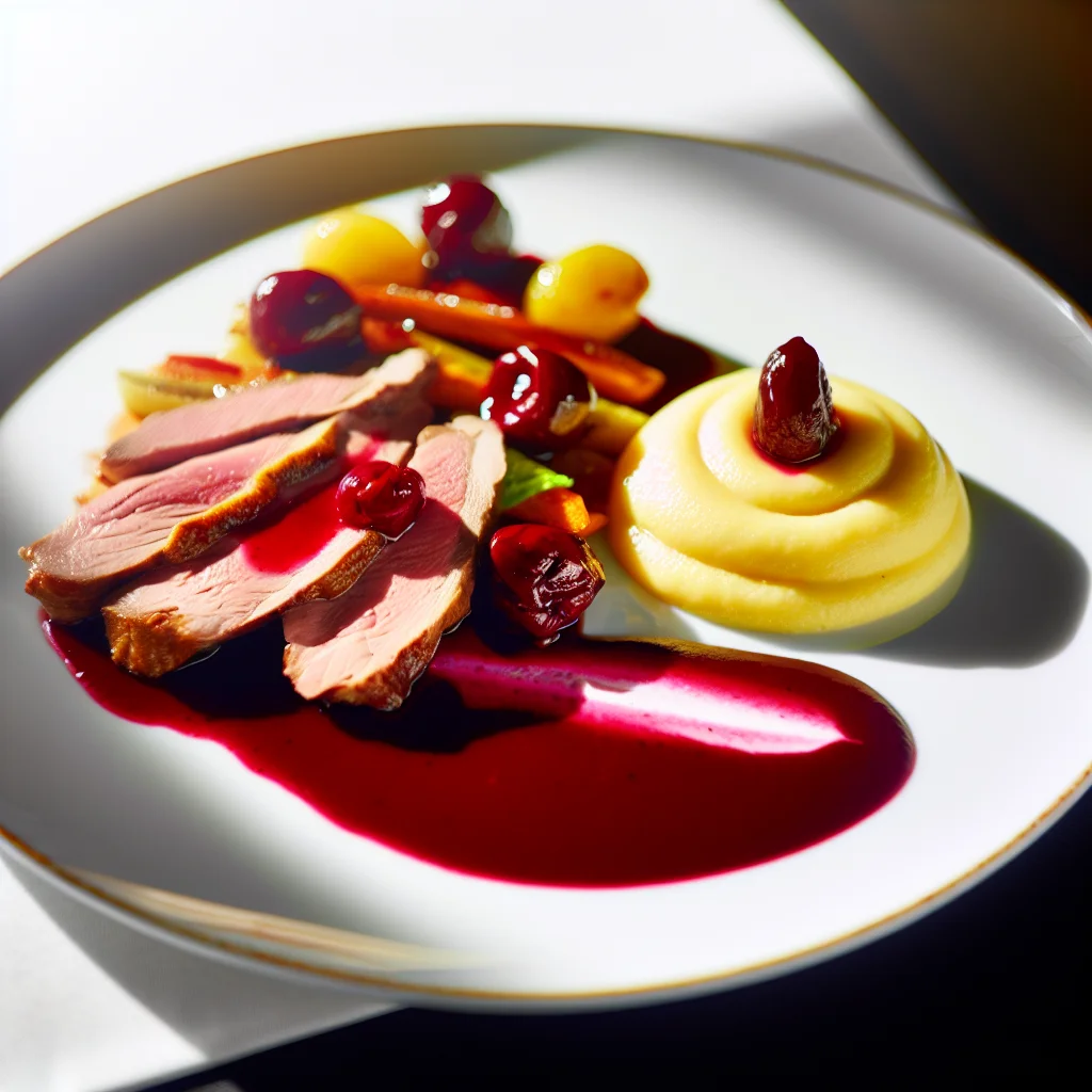 Filet de Canard aux Cerises et Réduction de Balsamique