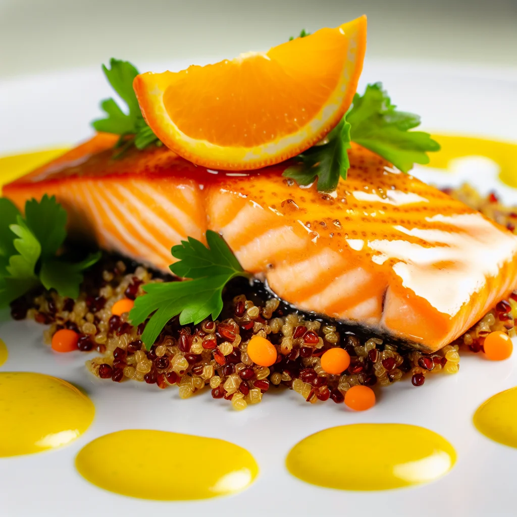 Filet de saumon aux agrumes et quinoa frais