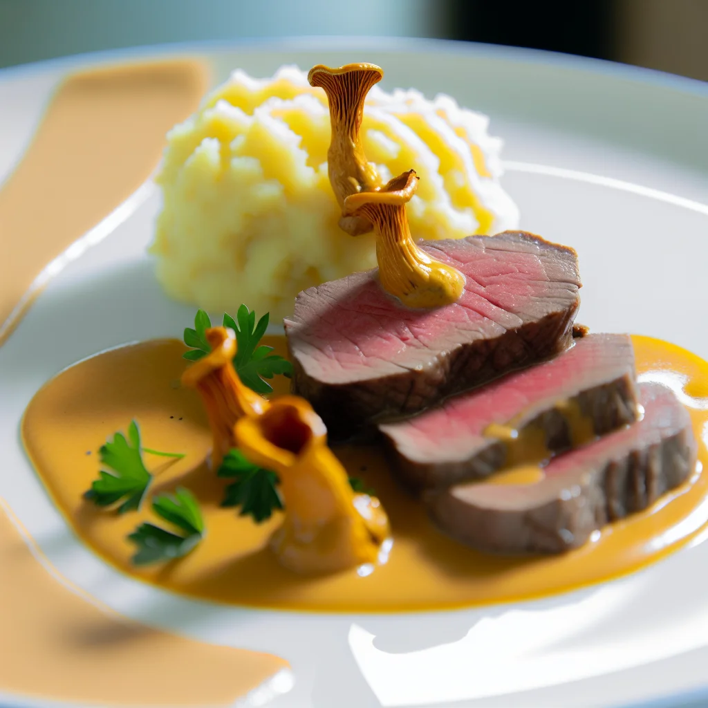 Filet Mignon aux Girolles et Purée Truffée