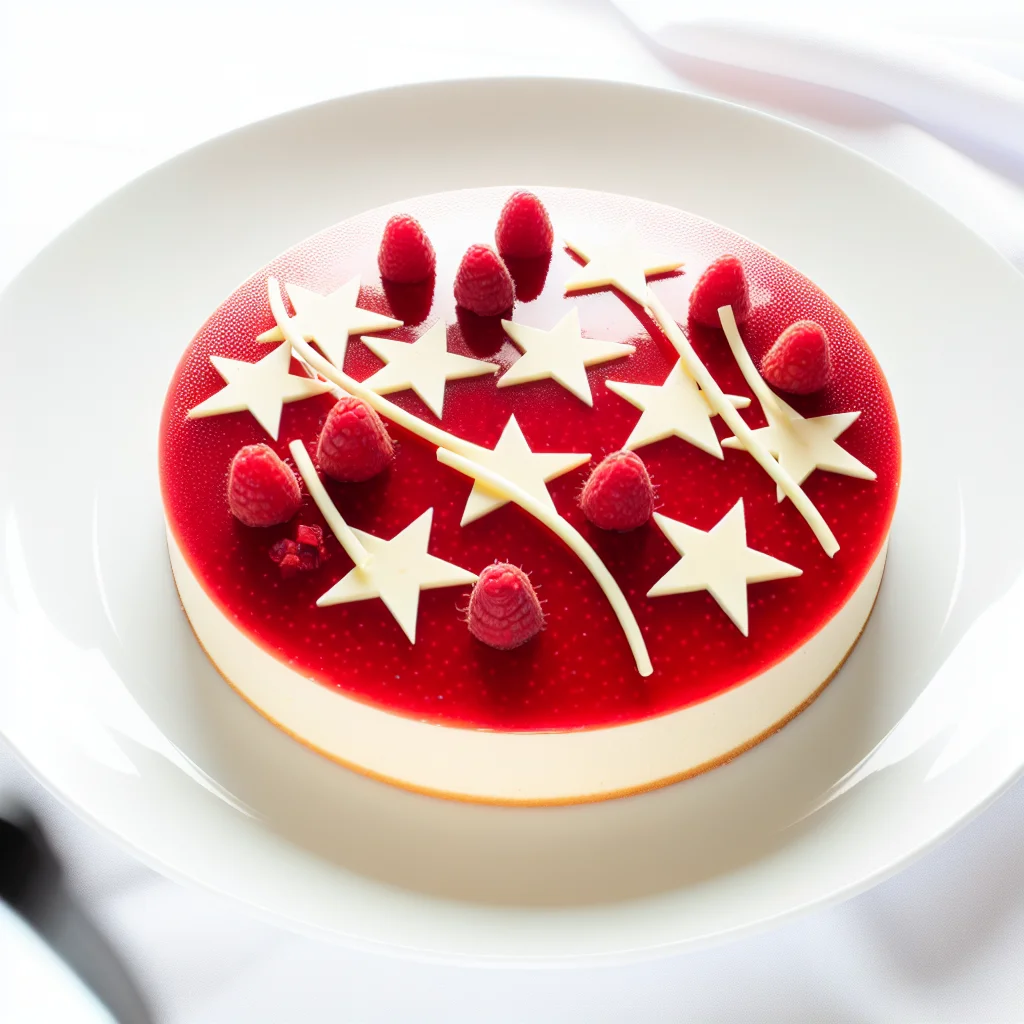 Gâteau étoilé à la framboise et chocolat blanc