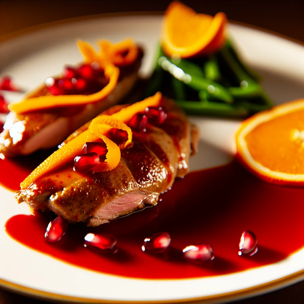 Magret de Canard à l'Orange et Grenade