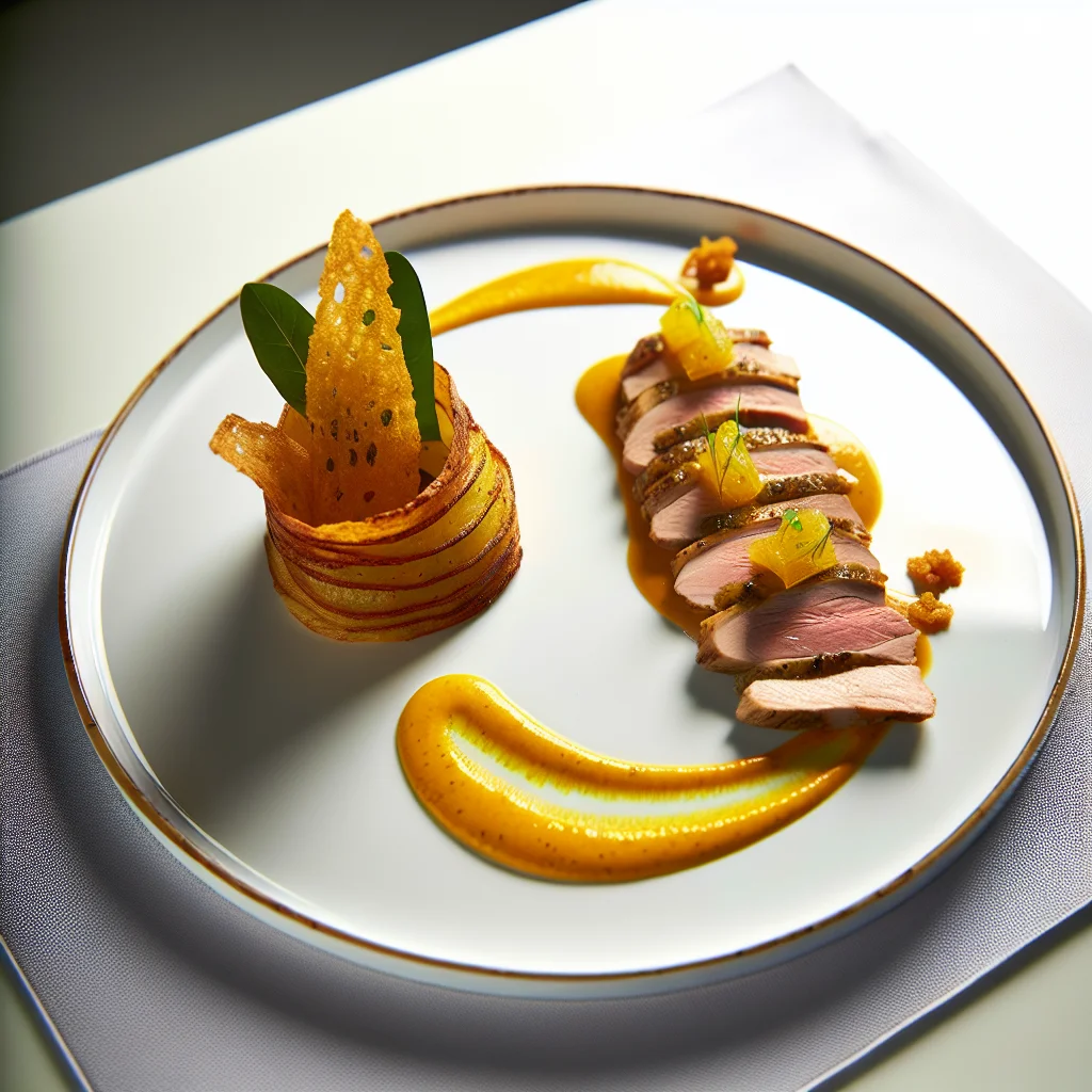 Magret de Canard aux Agrumes et Croustillant de Pommes de Terre