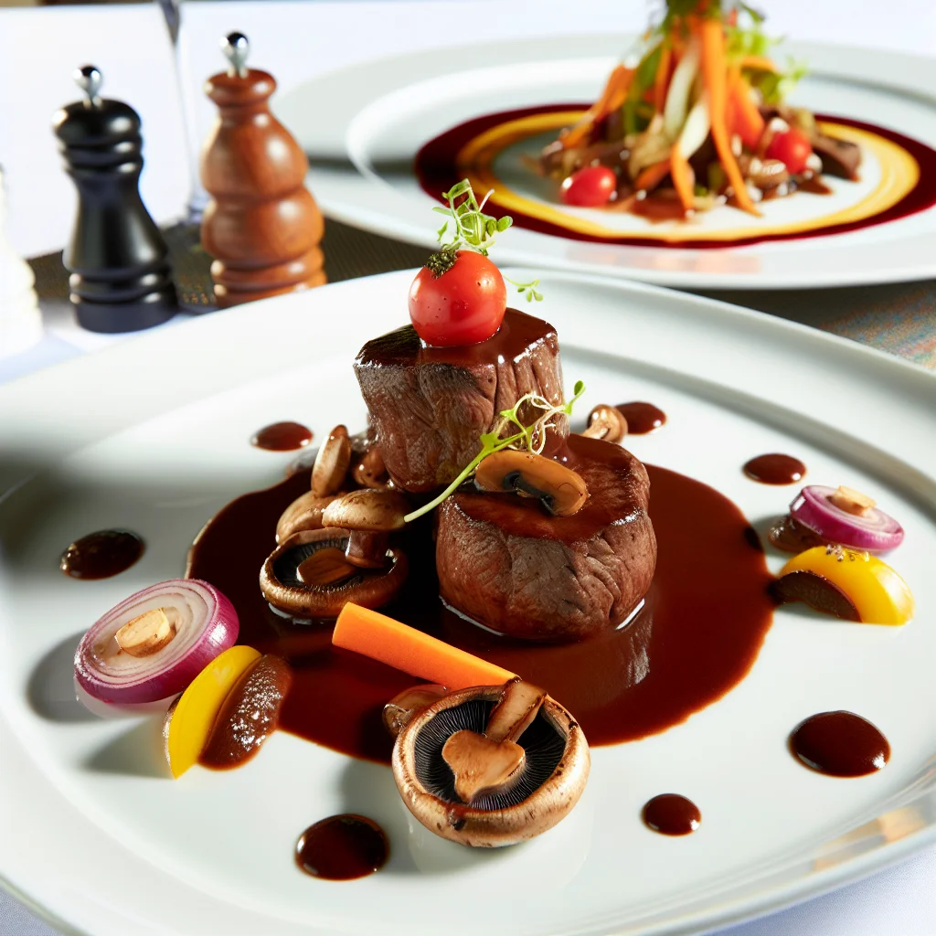 Médaillons de filet mignon aux champignons et sauce au porto