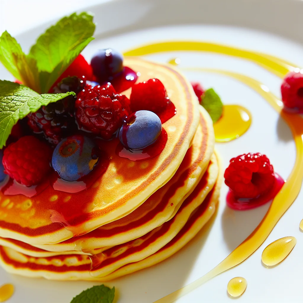 Pancakes de Quinoa aux Baies et Miel