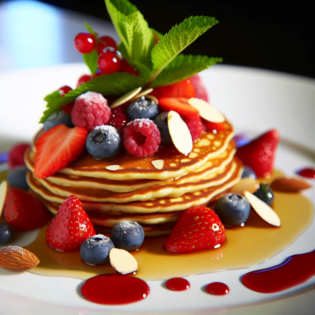 Pancakes Energétiques aux Baies et Amandes