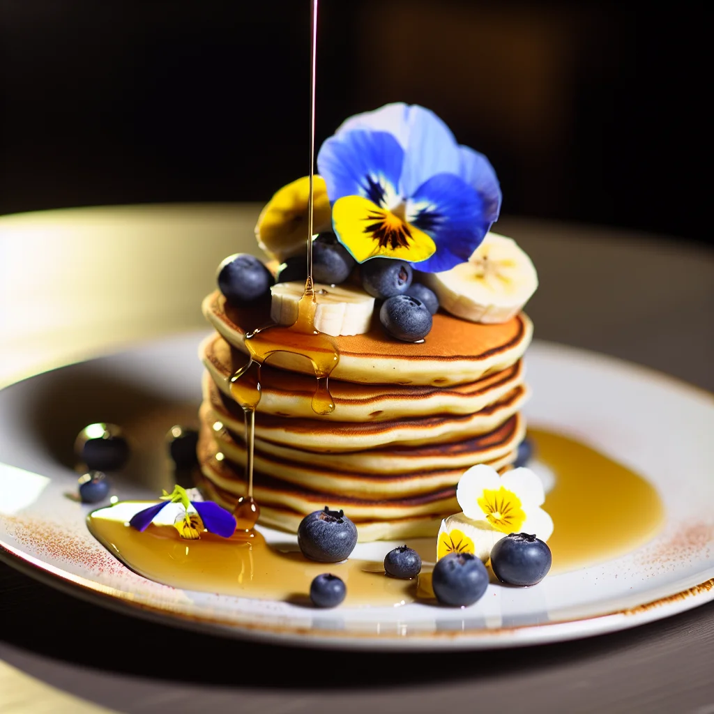 Pancakes énergétiques aux bananes et myrtilles