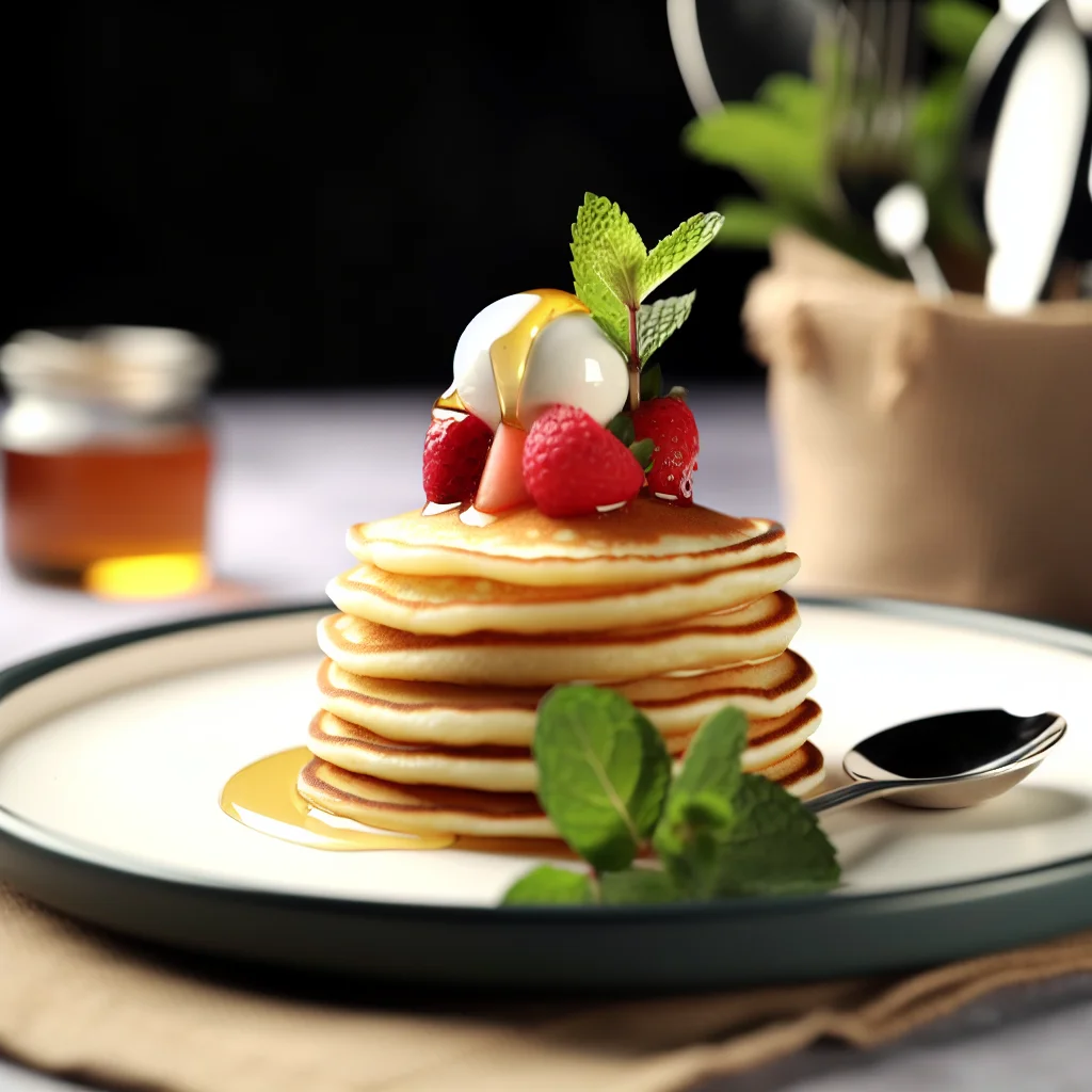 Pancakes Protéinés au Yaourt et Fruits Rouges