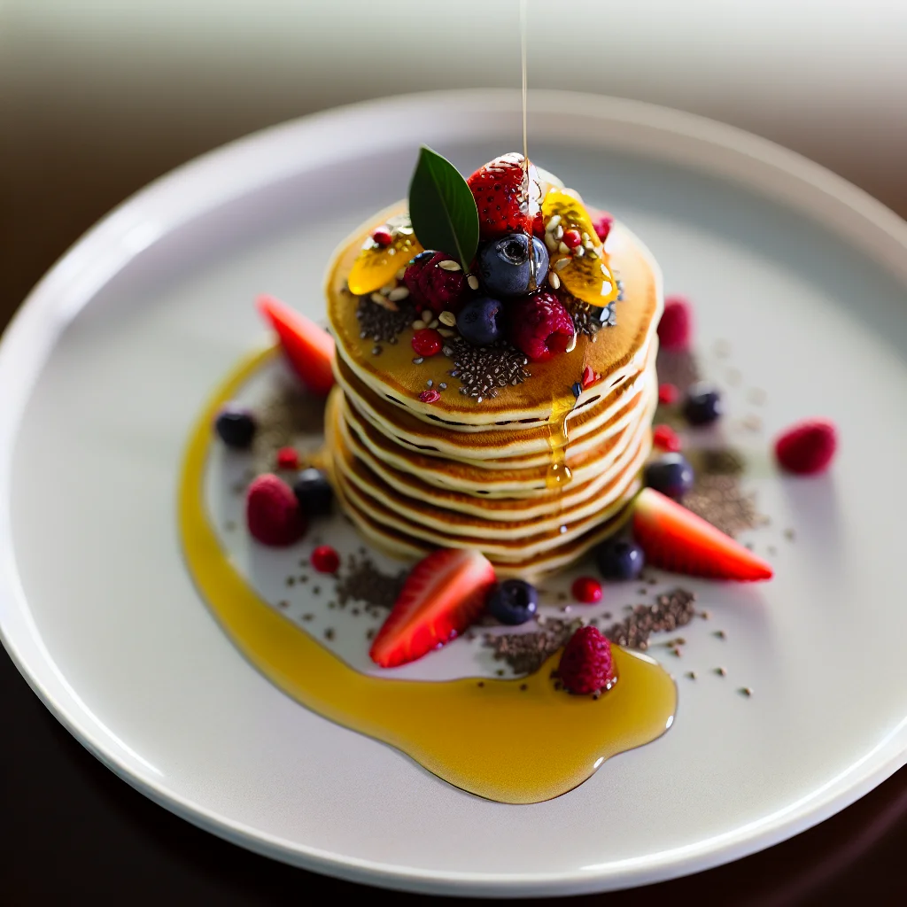 Pancakes Protéinés aux Baies et Graines Chia