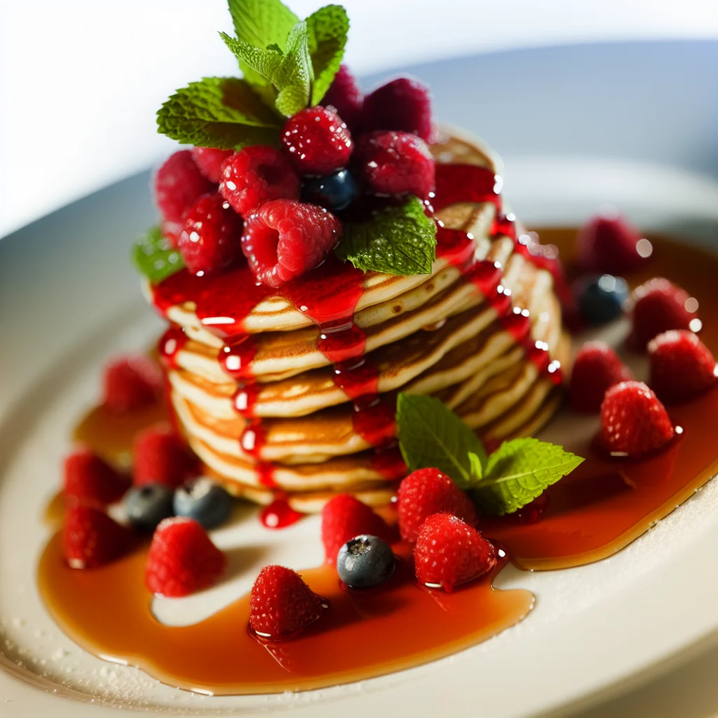Pancakes Protéinés aux Fruits Rouges et Sirop d'Érable