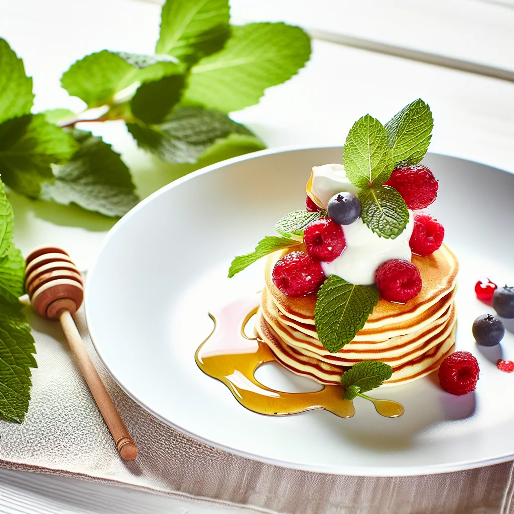 Pancakes Protéinés aux Fruits Rouges et Yaourt Grec
