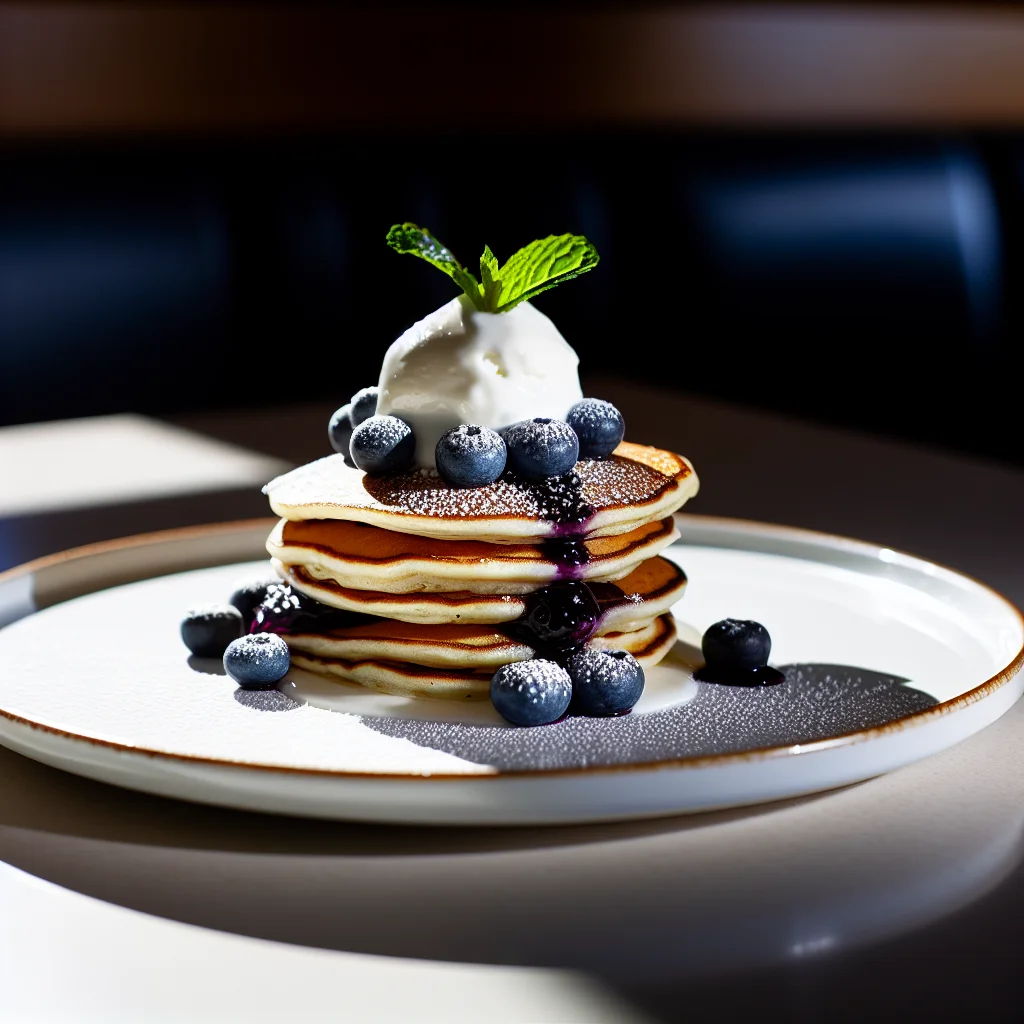 Pancakes protéinés aux myrtilles et yaourt grec