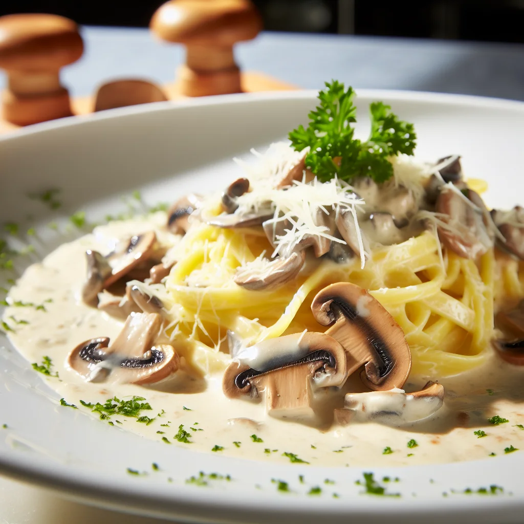Pâtes à la Carbonara aux Champignons