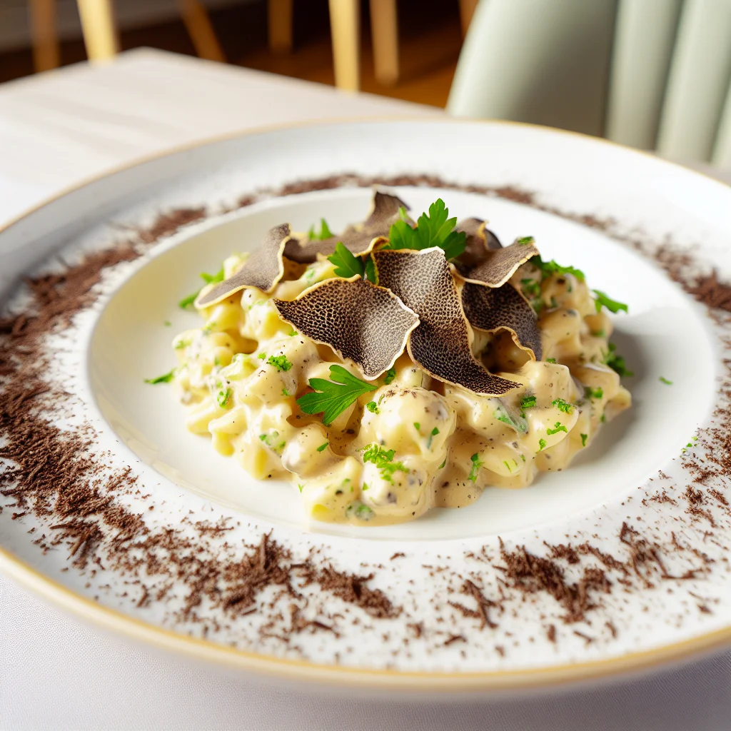 Pâtes à la Crème de Truffe et Champignons Sauvages