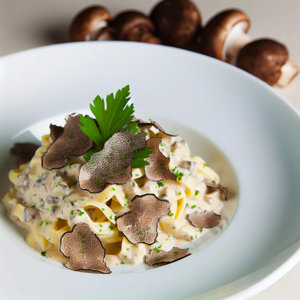 Pâtes aux Truffes et Champignons Sauvages