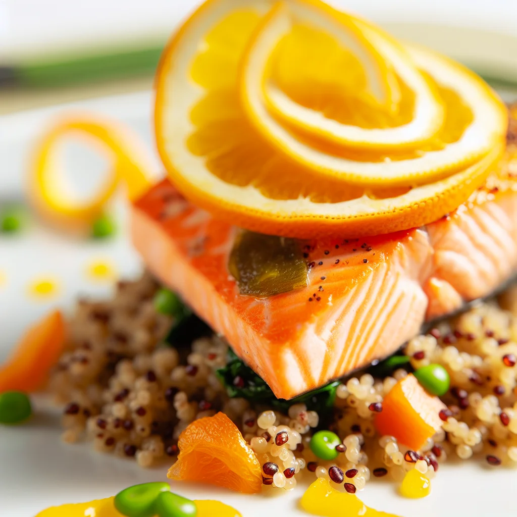 Pavé de Saumon aux Agrumes et Risotto de Quinoa