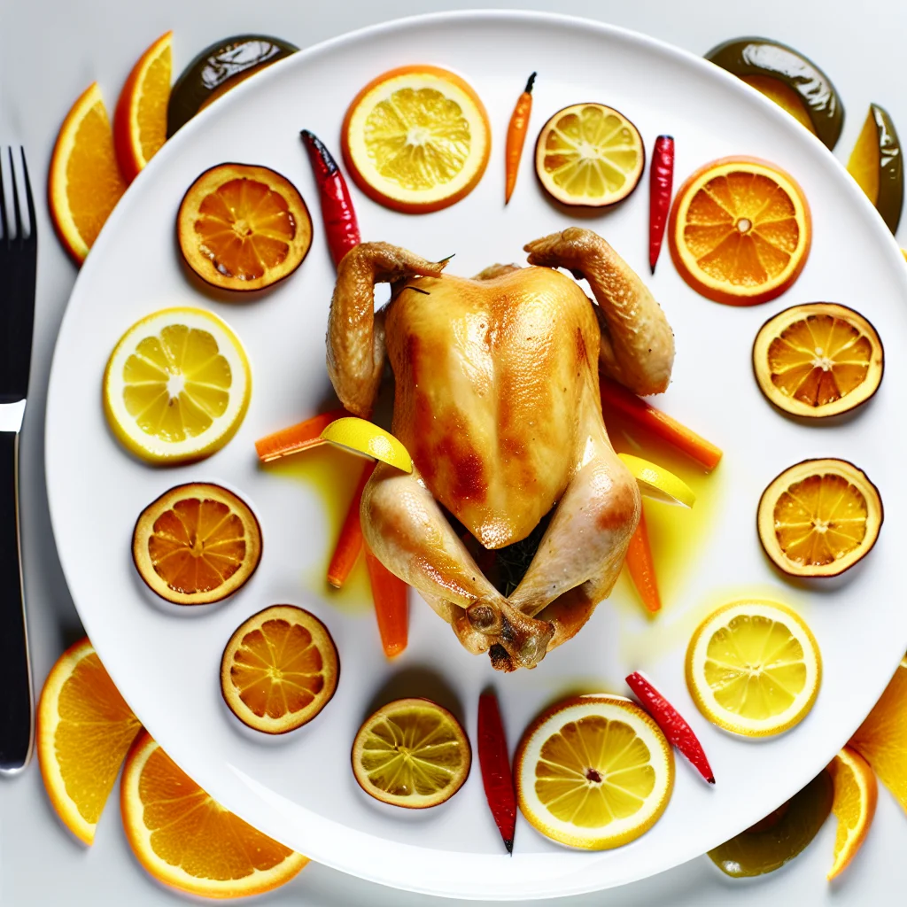 Poulet Rôti aux Agrumes et Herbes Fraîches