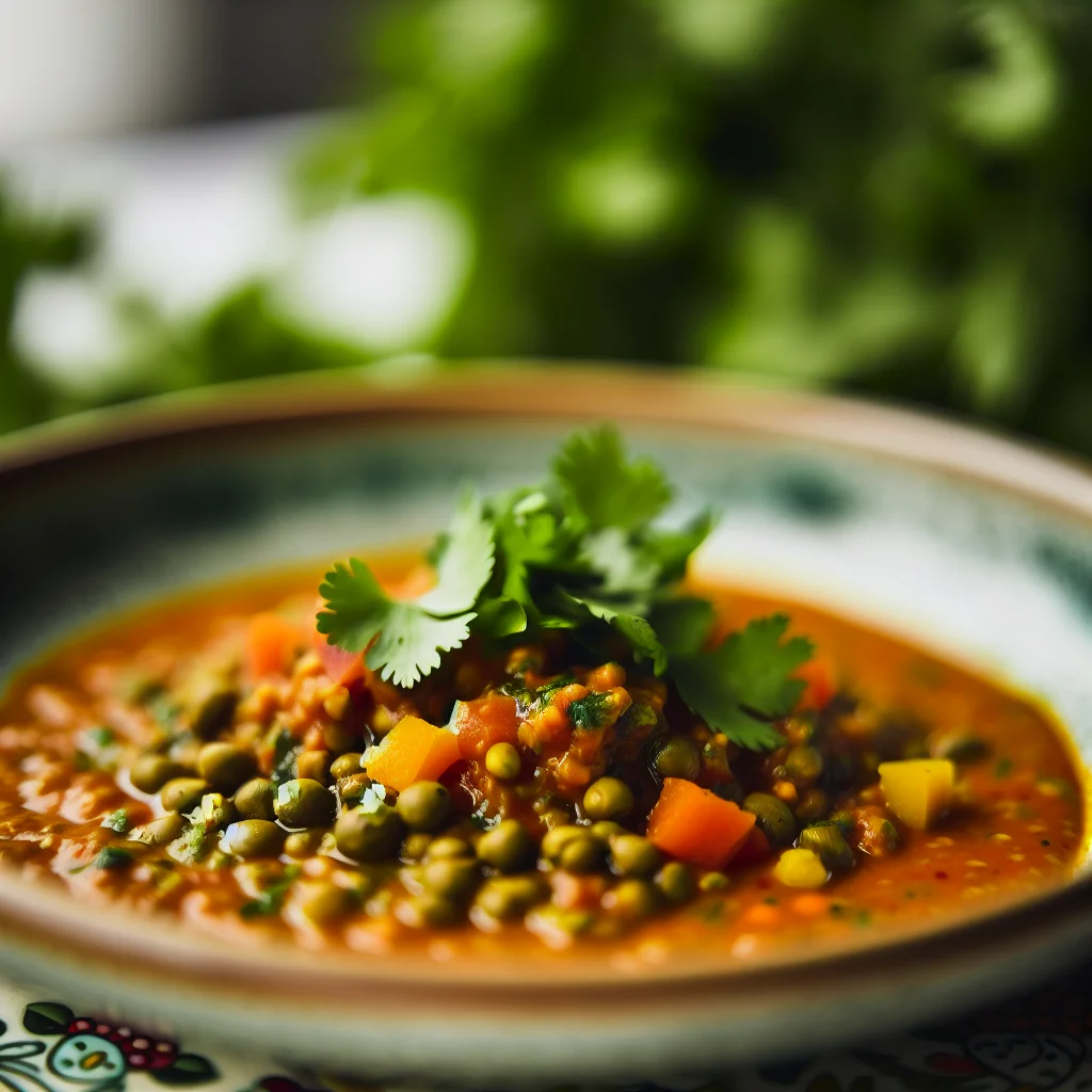 Ragoût de lentilles épicé aux légumes croquants