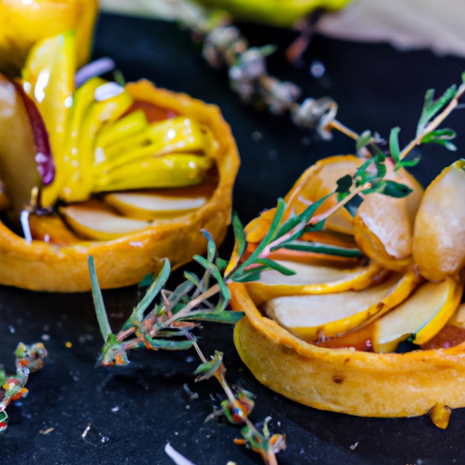 Tartelette aux pommes caramélisées et au romarin