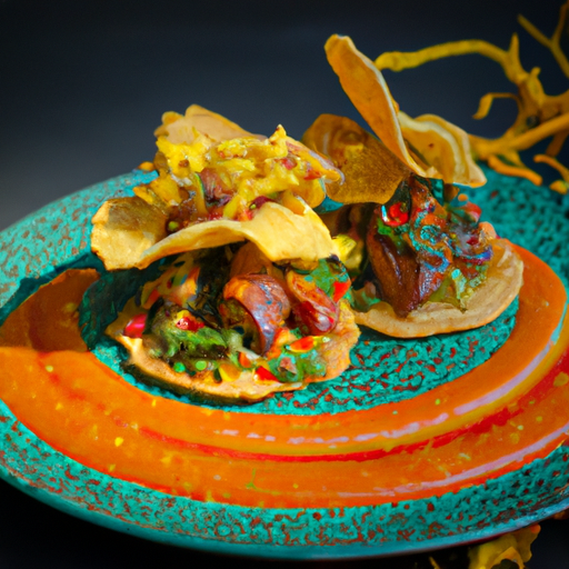 Tacos croustillants au canard confit et salsa de mangue