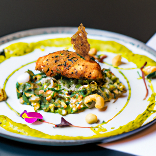 Poulet croustillant au pesto de pistaches