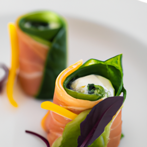Roulés de concombre au saumon fumé et fromage frais
