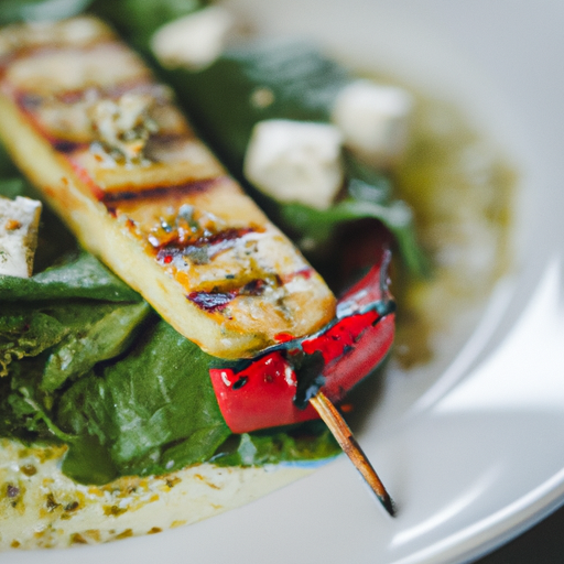 Salade de pastèque grillée et feta à la menthe