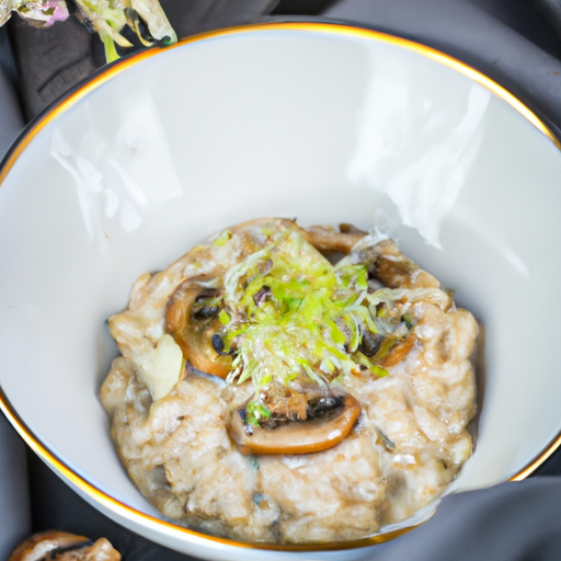 Risotto crémeux aux champignons sauvages