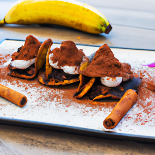 Tacos sucrés au chocolat et à la banane