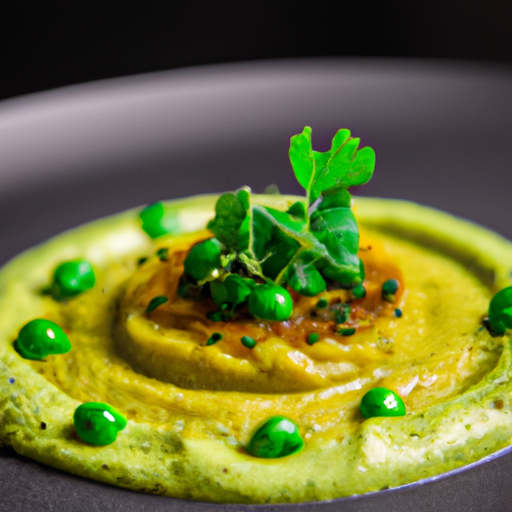 Purée de pois chiches grillés à la coriandre