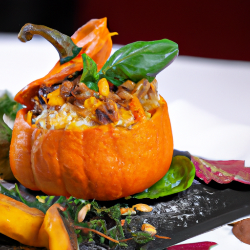 Cassolette de potimarron farci aux fruits secs