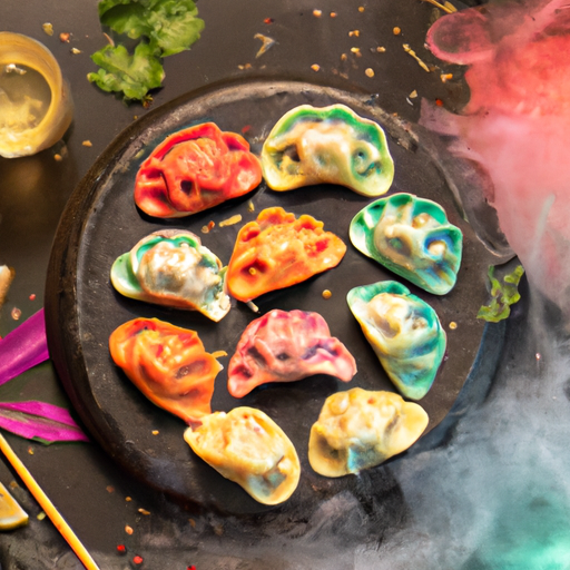 Dumplings arc-en-ciel à la vapeur
